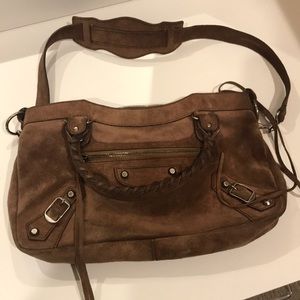 Balenciaga suede city bag